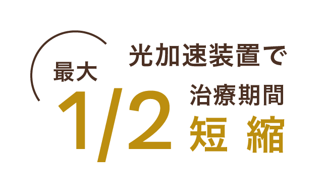 光加速装置で 治療期間最大1/2短縮